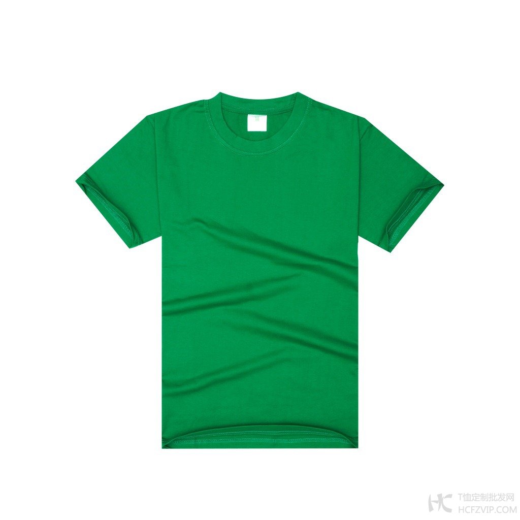 200g精梳棉绿色圆领文化衫（现货可印）