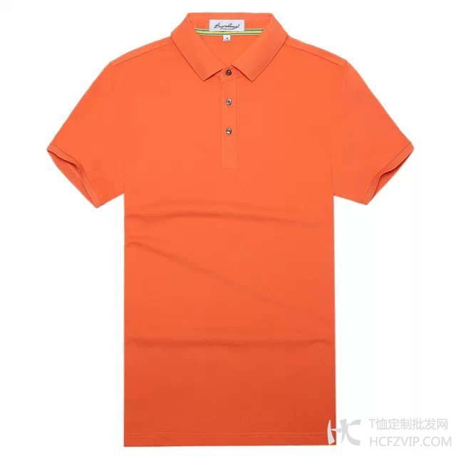 橘色高档丝光棉T恤衫【现货可印】