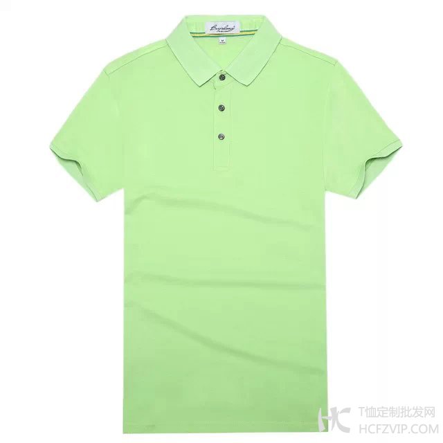 果绿色高档丝光棉T恤衫【现货可印】
