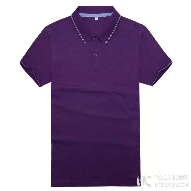 优惠220克紫色竹炭纤维翻领广告衫