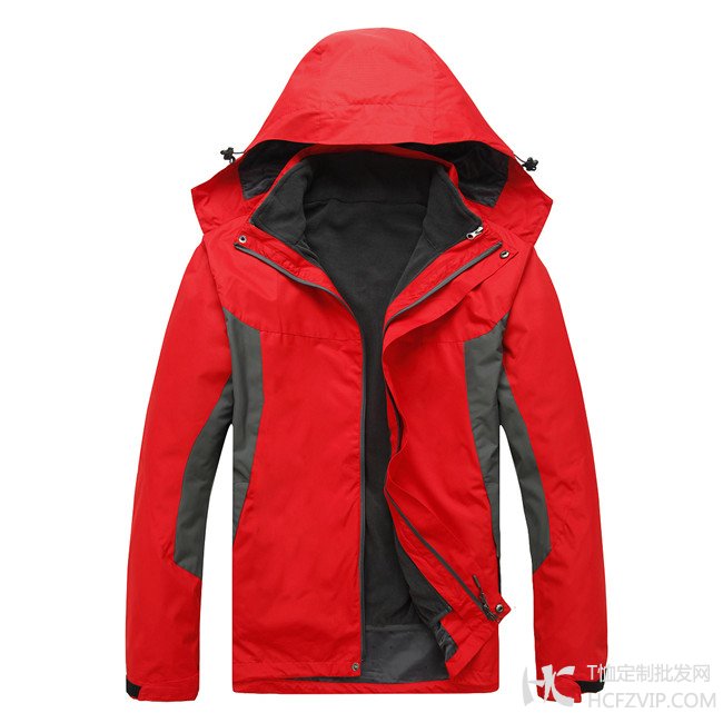 红色款防风防水透气冲锋衣