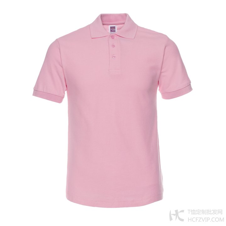 粉色纯棉polo衫