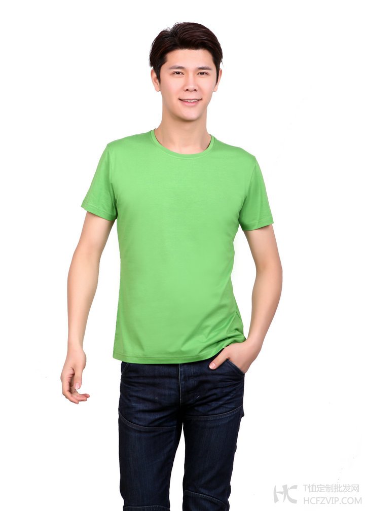 翠绿色莱赛尔棉文化衫-男款