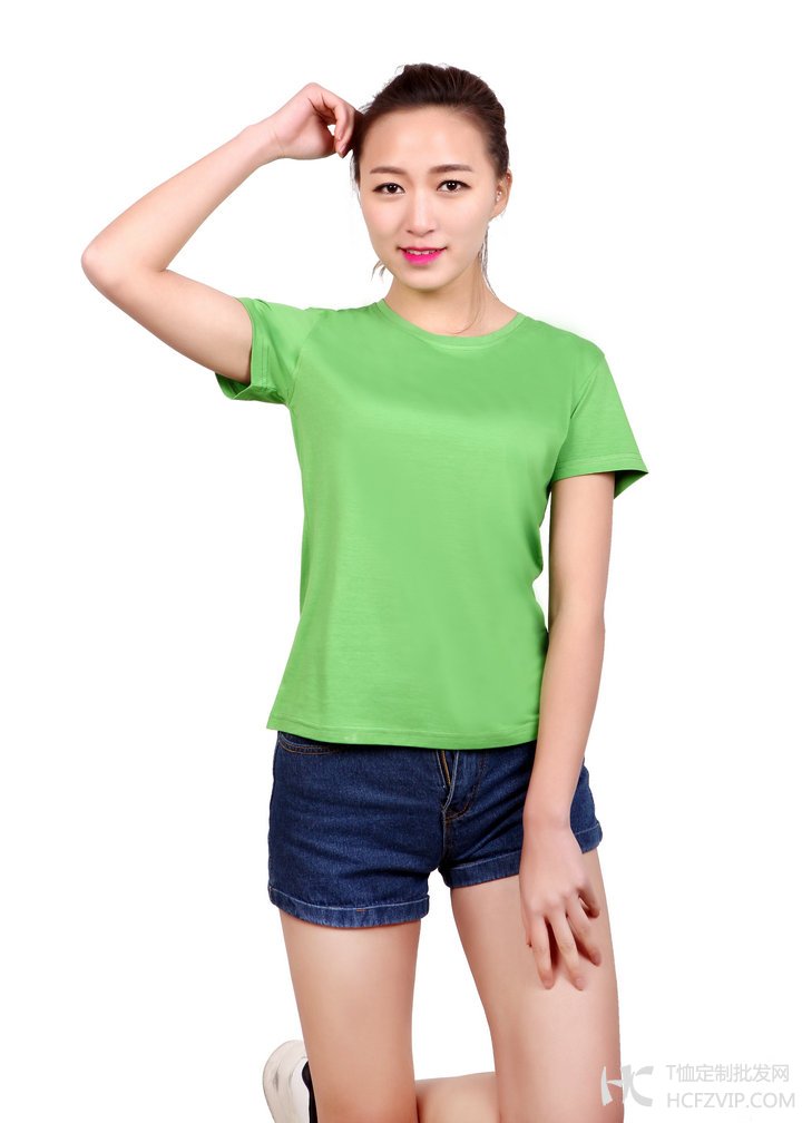翠绿色莱赛尔棉文化衫-女款