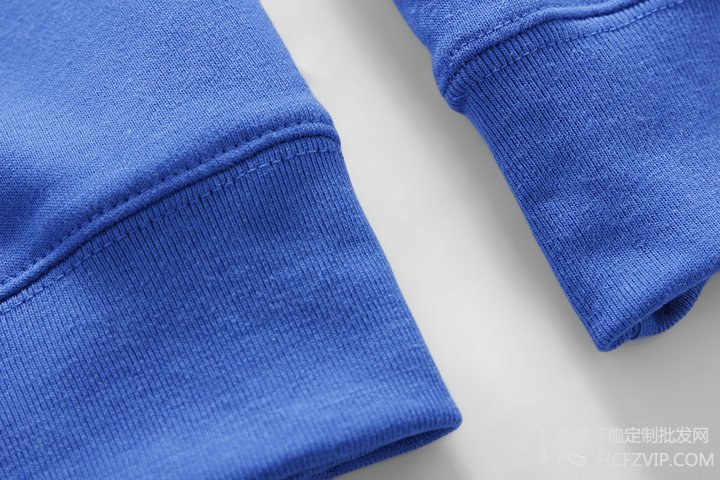 360g毛圈宝蓝色圆领卫衣-细节图3